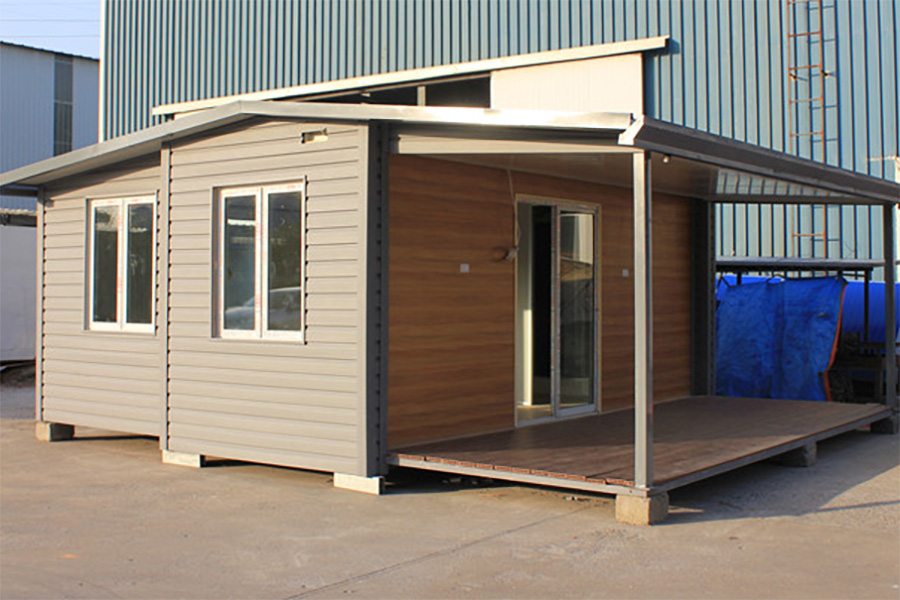 France Expandable Cabin with Exterior Decoration, Roof & Balcony