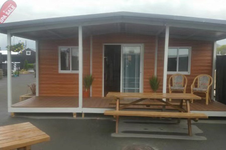 France Expandable Cabin with Exterior Decoration, Roof & Balcony